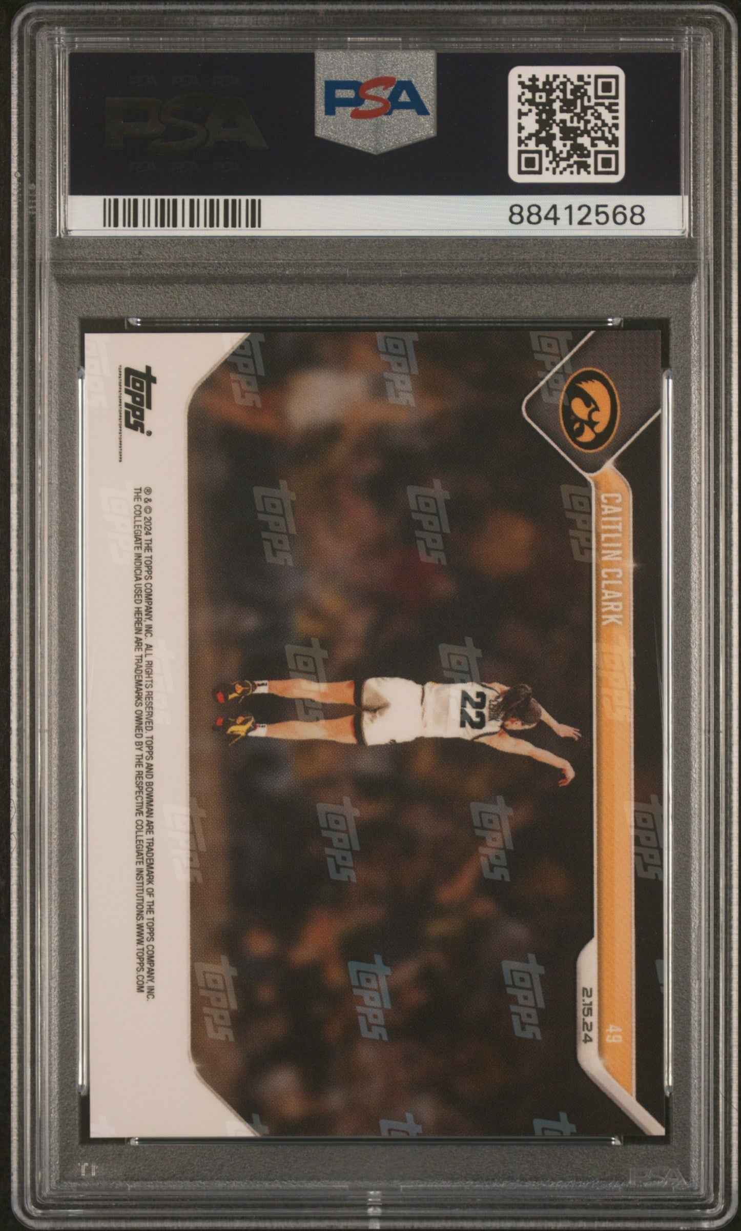 Graded 2023 Topps Bowman U Now Caitlin Clark #49 Rookie RC Basketball Card PSA 10 Gem Mint