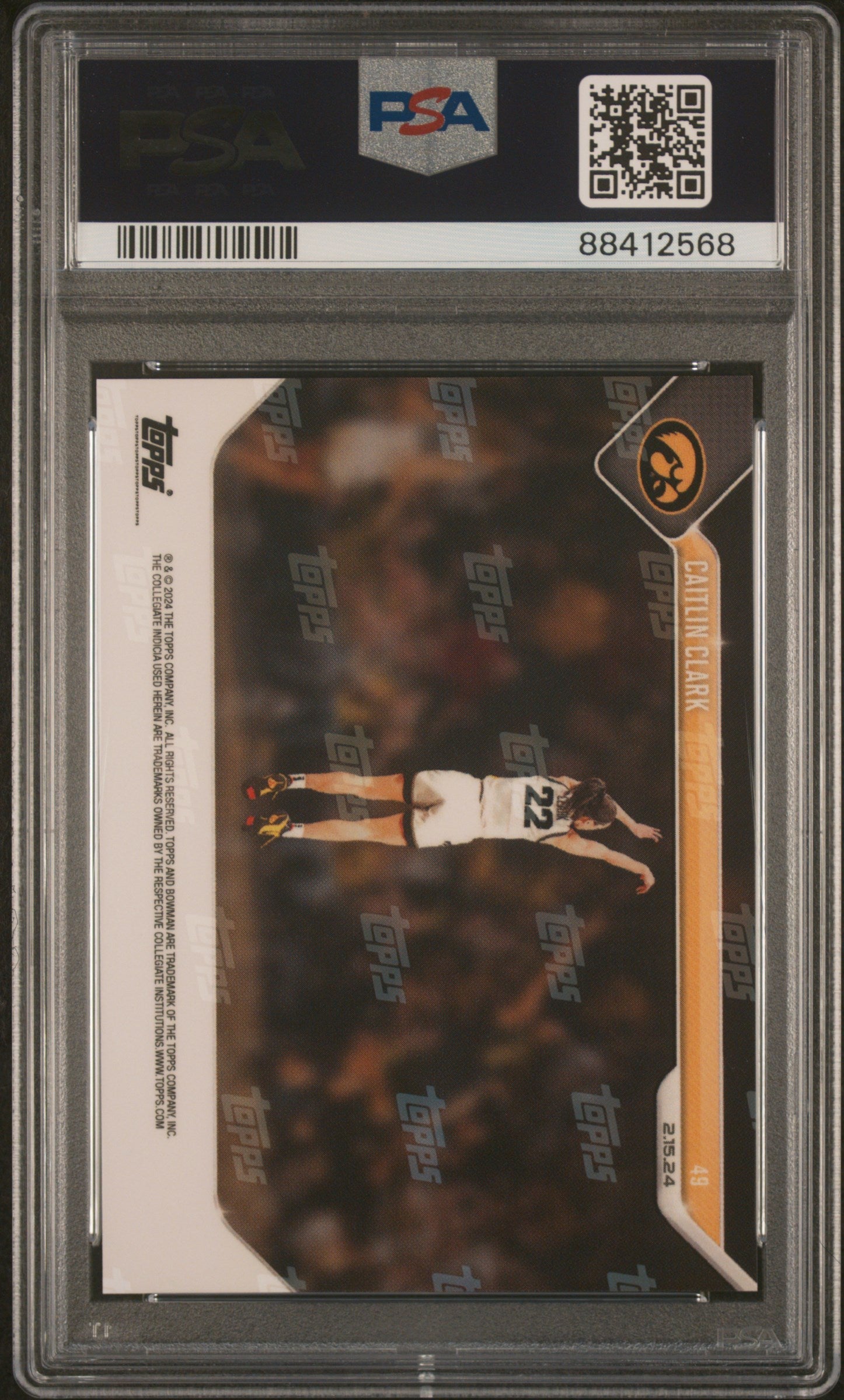 Graded 2023 Topps Bowman U Now Caitlin Clark #49 Rookie RC Basketball Card PSA 10 Gem Mint
