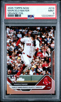 Graded 2025 Topps Now Marcelo Mayer #214 Orange Foil /25 Rookie RC Baseball Card PSA 9 Mint