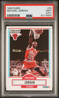 Graded 1990 Fleer Michael Jordan #26 Basketball Card PSA 9ST Mint