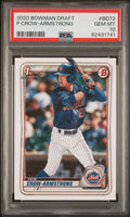 Graded 2020 Topps Bowman Draft Pete Crow Armstrong #BD72 Rookie RC Baseball Card PSA 10 Gem Mint