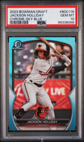 Graded 2023 Topps Bowman Draft Jackson Holliday #BDC118 Chrome Sky Blue Rookie RC Baseball Card PSA 10 Gem Mint